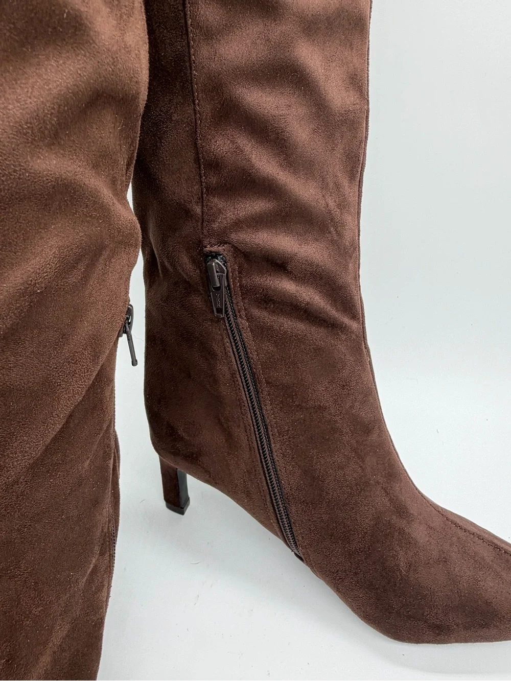 Women's Over-the-Knee Suede Boots in Dark Brown